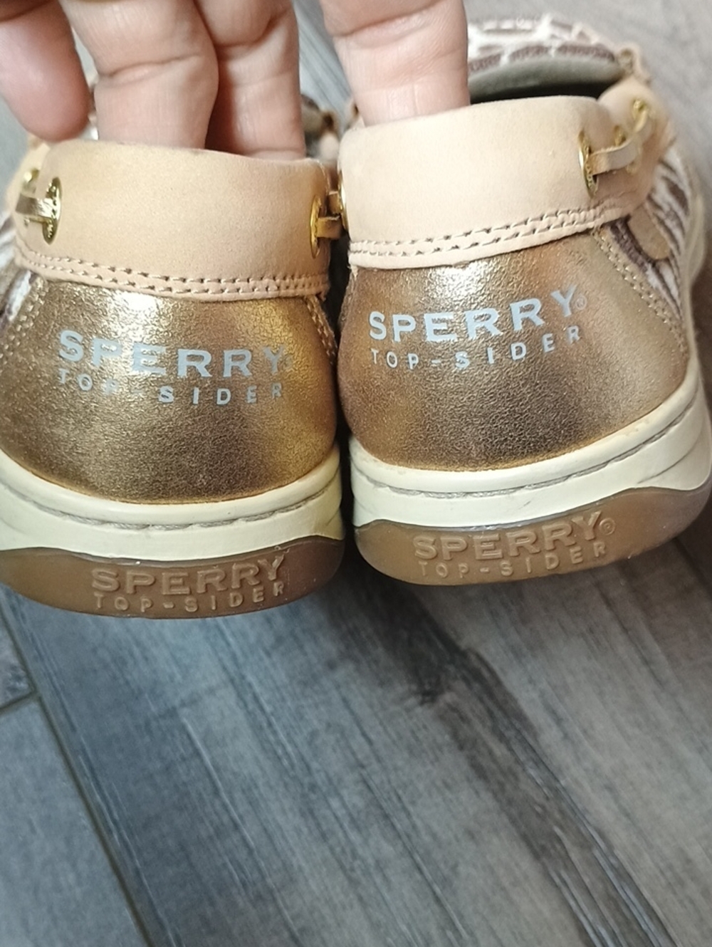 Sperry Beige and Brown Leopard-Print Slip-On Loafers - Picture 3 of 8